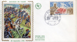 FDC France 1971 - Bataille De Valmy - YT 1679 - 51 Valmy (soie) - 1970-1979