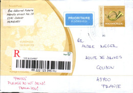 HONGRIE AFFRANCHISSEMENT COMPOSE SUR LETTRE RECOMMANDEE POUR LA FRANCE 2012 - Covers & Documents