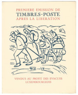 Premiere Emission Apres La Liberation Au Profit Des Evacués Luxembourgeois 1944 Surcharge 370 - 381 WW2 - 1944 Charlotte Di Profilo Destro
