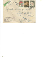 Romania - Registered Letter Circulated In 1958 To Bicaz- Centenary Of The Romanian Postage Stamps(mushroom Stamps) - Lettres & Documents