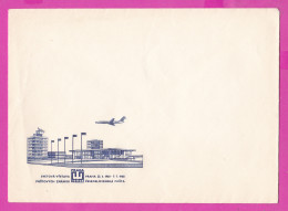 274744 / Mint Czechoslovakia Cover 1968 - World Philatelic Exhibition PRAGA 1968 , Airport Airplane Building - Briefe U. Dokumente