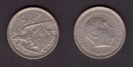 SPAIN   5 PESETAS 1957 (60) (KM # 786) #7356 - 5 Pesetas