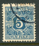 DENMARK 1907 Avisporto (newspaper Accounting Stamps) Perf. 12½  5 Ø. Used.  Michel 2X - Used Stamps