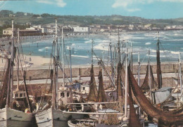 W6898 Fano (Pesaro Urbino) - Porto E Spiaggia - Panorama - Barche Boats Bateaux / Viaggiata 1971 - Fano