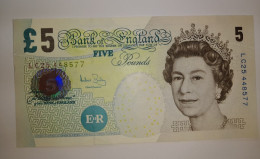 UNC England / United Kingdom - 5 Pounds - Elizabeth II - 2005 - Pick 391.c    UNC - 5 Pond