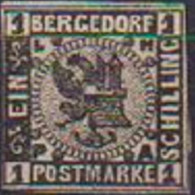 BERGEDORF GERMANIA ANTICHI STATI  1861 STEMMI DI LUBECCA E AMBURGO UNIF. 3  MLH VF - Bergedorf