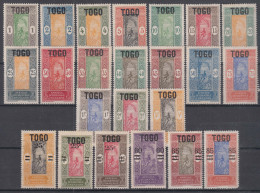 Togo 1921/1924 Yvert#101-118 And #119-123 Mint Hinged - Ongebruikt