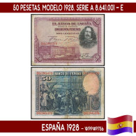 B0942.1# España 1928. 50 Pts. Modelo 1928 (F) WP#P75b - 50 Pesetas