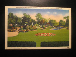 FORT WAYNE Indiana Adolph Jaenicke Gardens Swinney Park USA Postcard - Fort Wayne