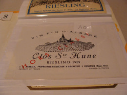 Etiquette De Vin Jamais Collée Wine Label  Weinetikett   1 Etiquettes Alsace Riesling Trimbach - Riesling