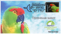 USA 2023 Thicked Billed Parrot, Endangered Species, Bird,Pictorial Postmark, FDC Cover (**) - Lettres & Documents