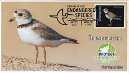 USA 2023 Piping Plover, Endangered Species, Bird,Pictorial Postmark, FDC Cover (**) - Brieven En Documenten