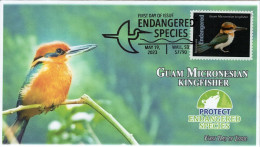 USA 2023 Guam Micronesian Kingfisher, River, Endangered Species, Bird,Pictorial Postmark, FDC Cover (**) - Storia Postale