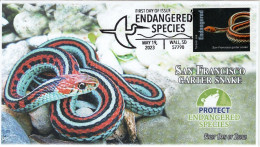 USA 2023 San Francisco Garter Snake, Endangered Species,Reptile ,Pictorial Postmark, FDC Cover (**) - Brieven En Documenten