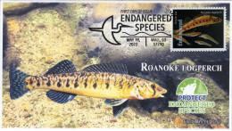 USA 2023 Roanoke Logperch, Endangered Species,Fish,Pictorial Postmark, FDC Cover (**) - Lettres & Documents