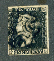 587 GBX GB 1840 Scott #1 Used (Lower Bids 20% Off) - Used Stamps