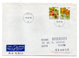 NORVEGE--1996--OSLO Pour VEDENE-84 (France).  Beaux Timbres (fruits) ...cachet - Briefe U. Dokumente