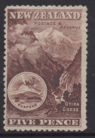 NEW ZEALAND 1898 PICTORIALS 5d BROWN "OTIRA" STAMP MH - Nuovi