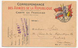 Carte FM Officielle Priorité - Cachet Génie / 15eme Bataillon / 6eme Compagnie - Secteur 133 - 1915 - Briefe U. Dokumente