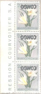 République Du Congo - 384a - Bande De 3 - Surcharge Renversée - Inverted Overprint - Fleurs - 1960 - MNH - Autres & Non Classés