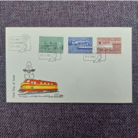 Finland 1962 Set Train Stamps (Michel 543/45) Nice Used FDC - Covers & Documents