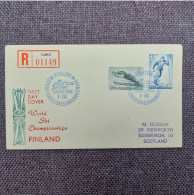 Finland 1958 Set Skiing/wintersport Stamps (Michel 489/90) Nice Used FDC - Covers & Documents
