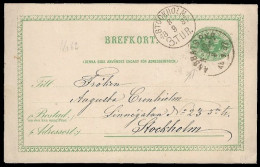 1887 SWEDEN 5 ÖRE PSC - STEAMBOAT PM "ÅNGBÅTS PXP Nº. 32" KOLSTRÖM PILHAMN & LOCAL DELIVERY "TUR" CDS - 1885-1911 Oscar II