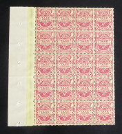 REUNION - 1907 - Taxe TT N°YT. 6 - 5c Rouge - Bloc De 20 Bord De Feuille - Neuf Luxe ** / MNH - Segnatasse