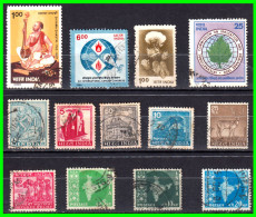 INDIA – ( ASIA ) – LOTE 13 SELLOS DIFERENTES AÑOS Y VALORES - Used Stamps