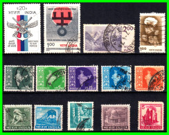 INDIA – ( ASIA ) – LOTE 14 SELLOS DIFERENTES AÑOS Y VALORES - Used Stamps