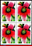 Ref. BR-1527-Q BRAZIL 1977 - NATURE PRESERVATION,ENVIRONMENT, MI# 1619, BLOCK MNH, FLOWERS, PLANTS 4V Sc# 1527 - Blocs-feuillets