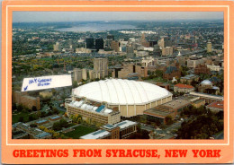 New York Syracuse Aerial View Showing The Carrier Dome And University Hill  - Syracuse