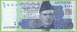 Voyo PAKISTAN 1000 Rupees 2022 P50/NEW B238v AAZ UNC - Pakistan