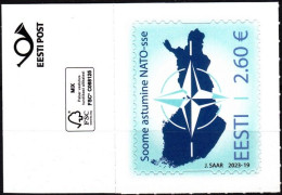 ESTONIA 2023-17 Military Map: Finland's Accession To NATO. FSC CORNER, Mint - NATO