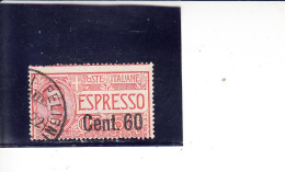 ITALIA  1922 - Unificato  E  6° - Espresso - Poste Exprèsse