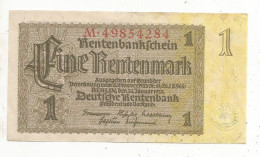 Billet , Allemagne, Rentenbankschein, Eine, 1 Rentenmark, 1923/ 1937, SUP, 2 Scans - Collezioni