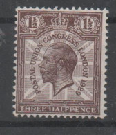 UK, GB, Great Britain, MNH, 1929, Michel 172, Postal Union Congress - Neufs