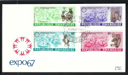 RWANDA 1967: FDC - 1962-1969