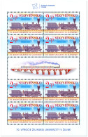 Slovakia 2023 The 175th Anniversary Of Slovak Rail Transport Sheetlet Of 8 Stamps And Label Mint - Blocks & Kleinbögen