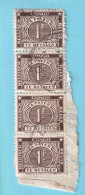 CONGO BELGE Bande De 4 Timbres Taxe  TX76  Pas Courant  - Used Stamps