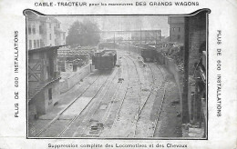 BELGIQUE -  MARIUS MARTEL INGENIEUR CIVIL - CABLE- TRACTEUR POUR LES MANOEUVRES DES GRANDS WAGONS - VOIR LE VERSO - Nahverkehr, Oberirdisch