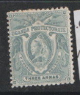 Uganda   1898 SG  87   3anna  Pale Grey  Mounted Mint - Oeganda (...-1962)