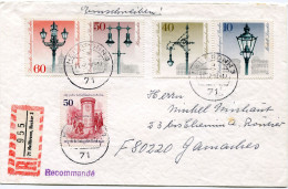 BERLIN LETTRE RECOMMANDEE DEPART HEILBRONN 11-2-80 POUR LA FRANCE - Glas & Fenster