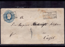 Preussen Ganzsache U18A - Bad Oeynhausen Nach Cassel / Kassel 1862 - Enteros Postales