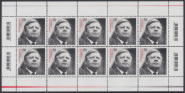 !a! GERMANY 2018 Mi. 3429 MNH SHEET(10) - Helmut Schmidt, Federal Chancellor - 2011-2020