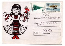 Roumanie --1994--Roumanie  Pour MOREY--71  (France)--composition De Timbres (avion) ....cachet - Brieven En Documenten