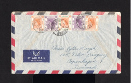 11603-HONG KONG-AIRMAIL COVER HONG KONG To COPENHAGEN (denmark) 1958.Enveloppe AERIEN China. - Briefe U. Dokumente