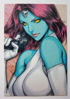 CARTE SEXY GIRL WAIFU BEAUTY MANGA MINT PAILLETTE Mystique X Men - Marvel