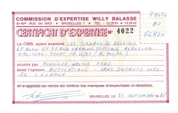 Belgique - Poste Aérienne - COB PA 26/27 - Oblitéré Avec Certificat D'aérosposte - Cote 70 - Oblitérés