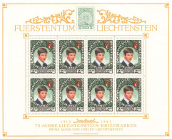 Liechtenstein - Bloc MNH ** - 1912--1987 - 75 Jarhe Liechtenstein Briefmarken - Prinz Alois Von Und Zu Liechtenstein - Ungebraucht